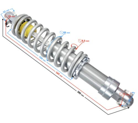 SUSPENSIE CADRU - Amortizor fata ATV Barton Discover 200