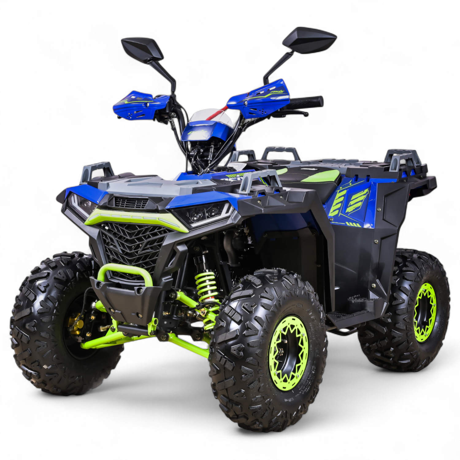 MOTOCICLETE & ATV - Atv copii Asix Grizzly 125cc, roti 8 inch, 3+1 viteze, culoare bleumarin/verde