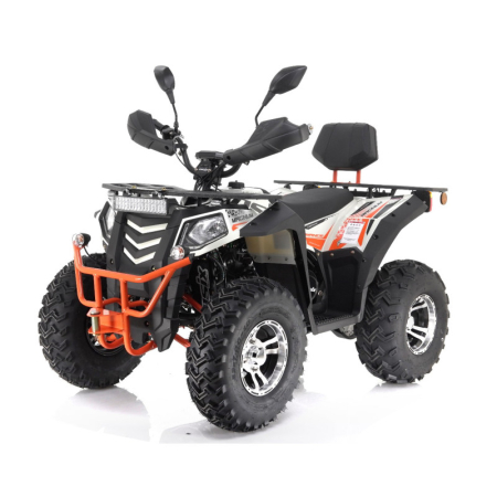 MOTOCICLETE & ATV - ATV Asix Magnum EEC 200cc, roti 10 inch, 1+1 viteze, inregistrabil T3B, culoare alb/portocaliu
