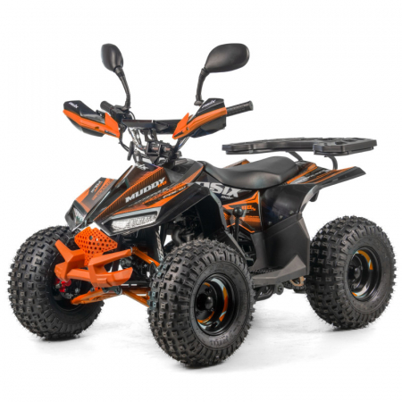 Motociclete & ATV - Atv copii Asix Muddy A2 110cc, roti 7 inch, 1+1 viteze, culoare negru/portocaliu