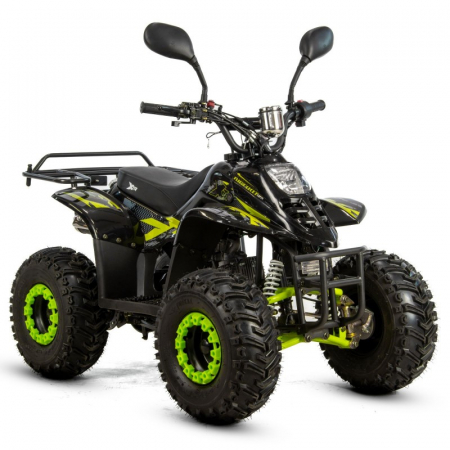 Motociclete & ATV - Atv copii XTR 001 big foot, roti 7 inch, 125cc, 4 timpi, 1+1, culoare negru/verde