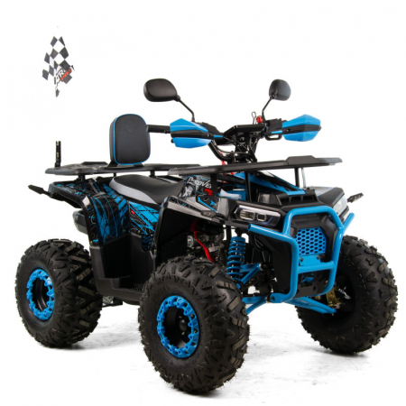 Motociclete & ATV - Atv copii XTR 018/8 Pro Discovery, roti 8 inch, 125cc, 4 timpi, 1+1, pornire electrica, culoare negru/albastru