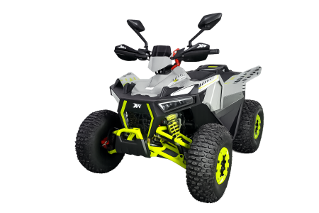 MOTOCICLETE & ATV - ATV copii XTR 022 ProShark 125cc, 8 inch, 3+1 viteze, pornire electrică, gri-lime