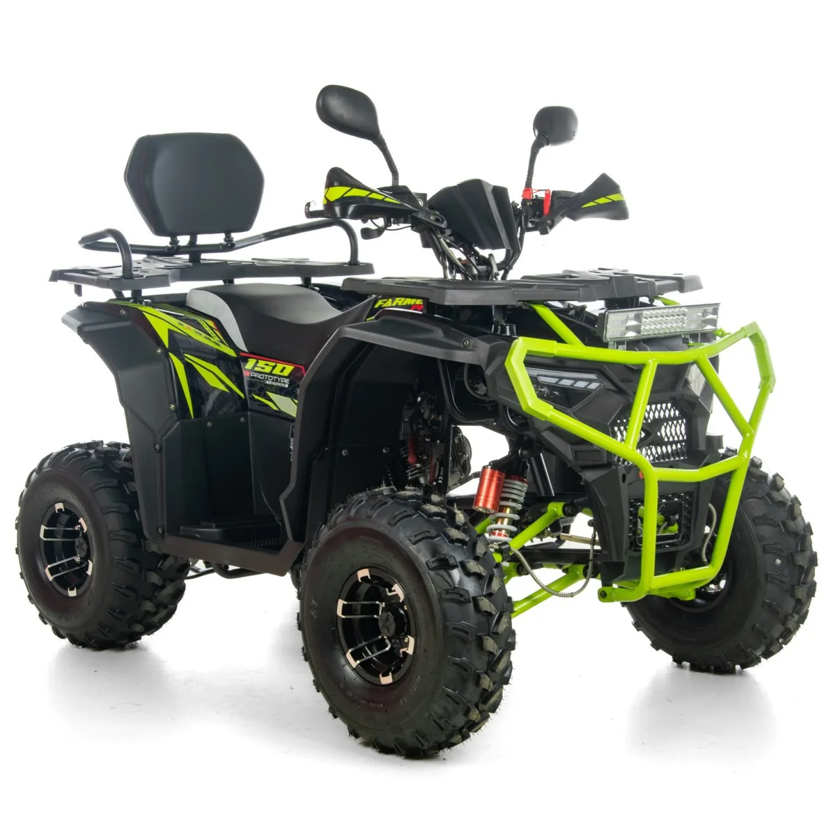 MOTOCICLETE & ATV - ATV XTR Pro Farmer 019 X1, 150cc, roti 8", 3+1 viteze, jante din aluminiu, negru-lime