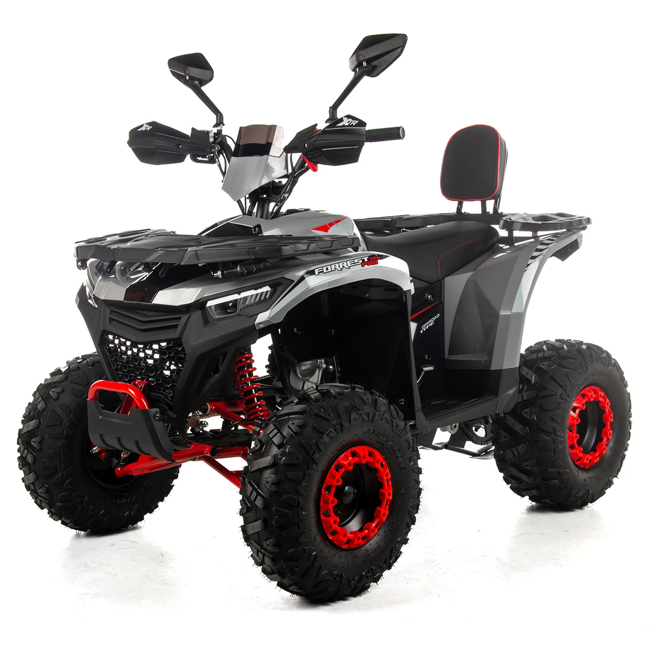 MOTOCICLETE & ATV - ATV XTR Pro Forest 125cc, 8 inch, Semi-Automat 3+1, Pornire Electrica, Gri-Rosu