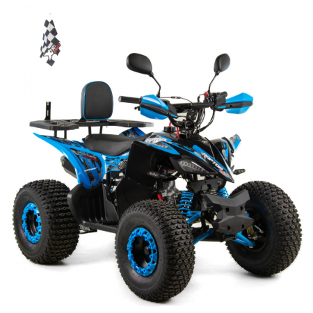 Motociclete & ATV - ATV XTR Pro Raptor 016, roti 8 inch, 125cc, 1+1 viteze, culoare negru/albastru