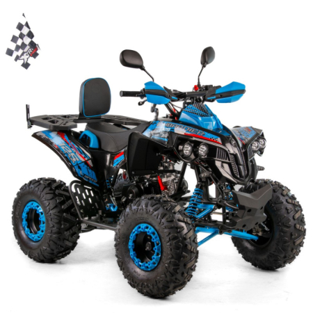 MOTOCICLETE & ATV - ATV XTR Varia Pro Bombardier 008/8, roti 8 inch, 125 cc, 3+1 viteze, culoare negru/albastru
