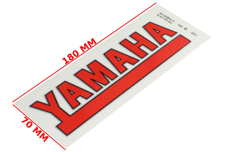 SUSPENSIE CADRU - Autocolant Yamaha, culoare rosu