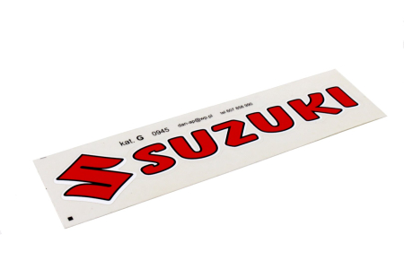 SUSPENSIE CADRU - Autocolant Suzuki, culoare rosu