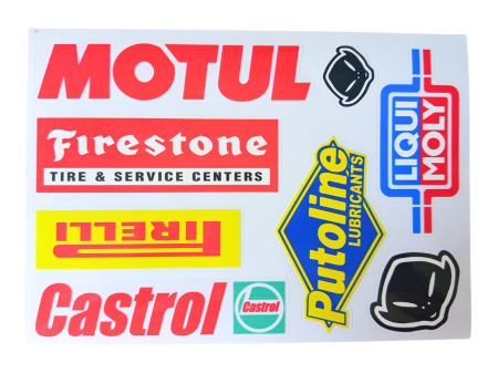 SUSPENSIE CADRU - Autocolant MOTUL CASTROL PIRELLI PUTOLINE