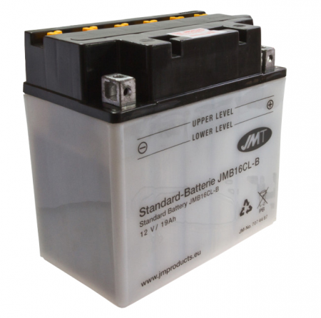 Baterii - Baterie 12V19AH moto + electrolit YB16CL-B JMT