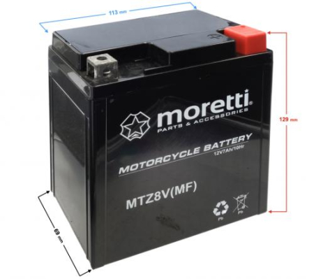 Baterii - Baterie moto/atv Gel MTZ8V (12v 7ah)