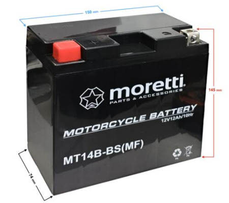 Baterii - Baterie moto Gel MT14B (YT14B) 12v 12ah