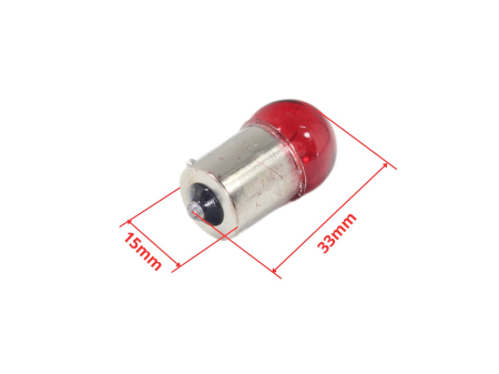Becuri - Bec semnalizare 12V 10W ,rosu BA15S