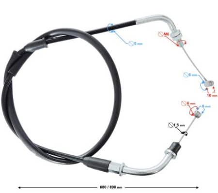 SUSPENSIE CADRU - Cablu acceleratie Barton Cafe Racer 50