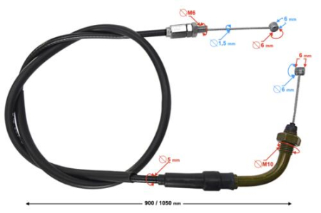 SUSPENSIE CADRU - Cablu acceleratie Barton Classic 125 (Euro5)