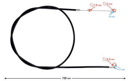 SUSPENSIE CADRU - Cablu accelerație Pocket Bike