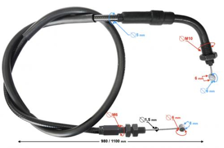 SUSPENSIE CADRU - Cablu acceleratie retur Voge 650DS