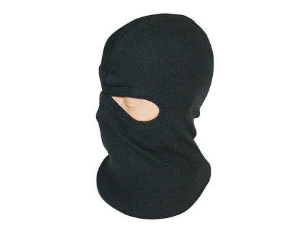 Protectii Corp - Cagula din bumbac, 2 orificii ochi, marime L/XL, culoare negru