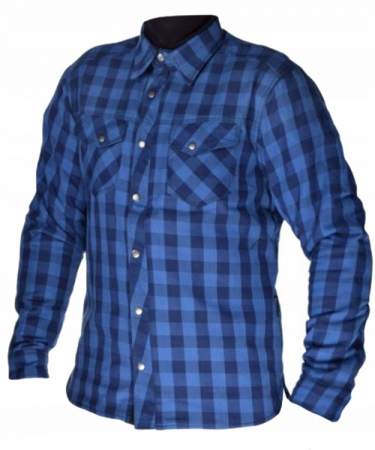 Camasi - Camasa moto cu protectii Leoshi, marime 3XL, culoare albastru