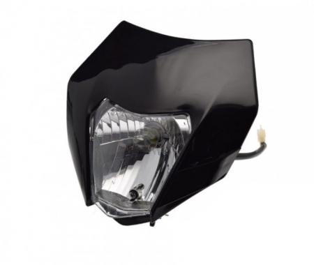 Carena + far - Carena + far fata, Enduro, culoare negru