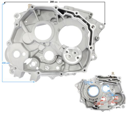 Suruburi si capace motor - Carter dreapta cross Barton NXT250