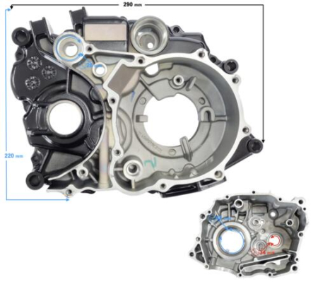 Suruburi si capace motor - Carter stanga cross Barton NXT150