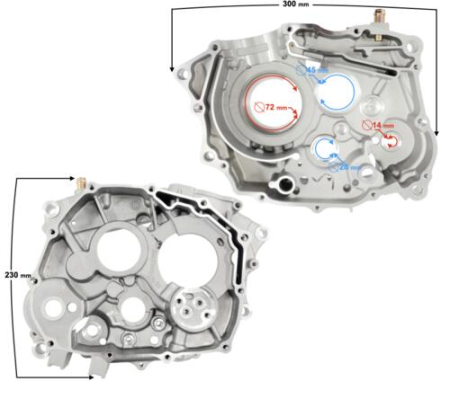 Suruburi si capace motor - Carter stanga cross Barton NXT250 2021