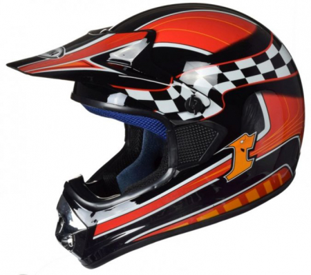 Casti - Casca cross/ATV, Awina TN-8686-34, culoare negru/portocaliu, marime L