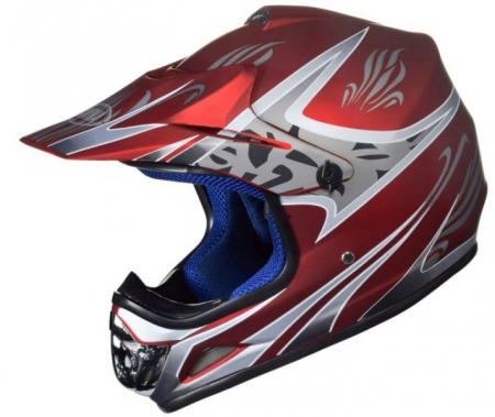 Casti - Casca Cross/ATV copii WM TN8696, marime 47-48 cm, culoare rosu mat