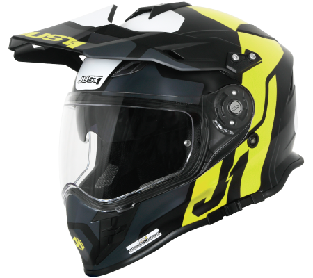 ECHIPAMENTE - Casca moto/atv JUST1 J34 Pro Tour, culoare negru/galben, marime S(55-56cm)