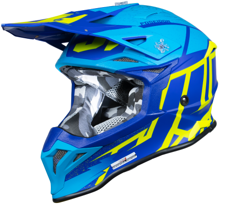 ECHIPAMENTE - Casca moto/atv JUST1 J39 Poseidon, culoare albastru/galben, marime XS