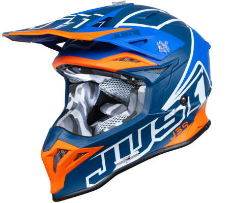 Casti - Casca moto/atv JUST1 J39 Thruster, culoare albastru/portocaliu, marime M