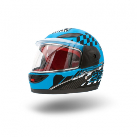 ECHIPAMENTE - Casca moto copii integrala, marime YS, culoare negru/albastru