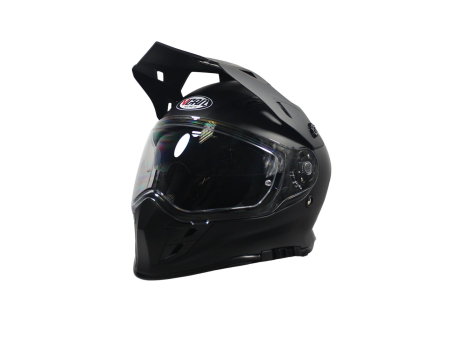 ECHIPAMENTE - Casca moto dual cu ochelari, VCAN H331, marime XXL, culoare negru mat