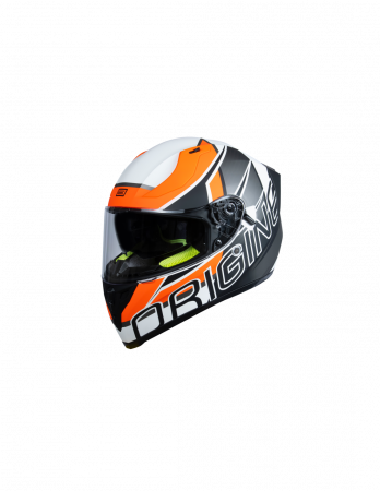 ECHIPAMENTE - Casca moto integrala cu ochelari, Origine Strada Competition Medium, culoare potocaliu/alb, marime XL
