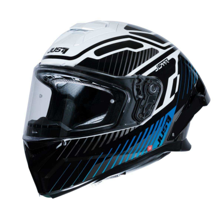 Echipament Strada - Casca moto integrala JUST1 J-STR TACTICAL,albastru alb lucios,marime XL