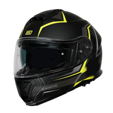 ECHIPAMENTE - Casca moto Origine Logic Path rabatabila cu ochelari, culoare negru/galben, marime L