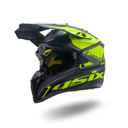 ECHIPAMENTE - Casca motocross/atv Asix 189, culoare negru/verde, marime L