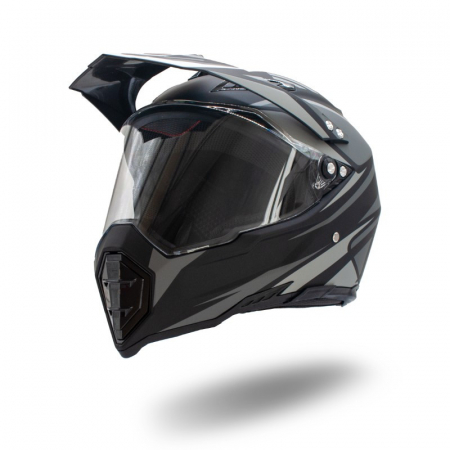 ECHIPAMENTE - Casca motocross/enduro adulti XTR 128, culoare negru/gri, marime XL