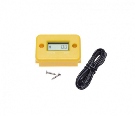 Afisaj / Bord - Ceas contorizare ore, culoare galben, distanta dintre orificiile de fixare