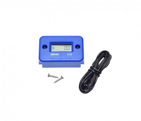 Afisaj / Bord - Ceas contorizare ore universal, culoare albastru, distanta intre orificiile de fixare: 38mm