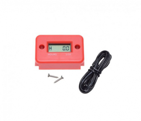 Afisaj / Bord - Ceas contorizare ore universal, culoare rosu, distanta intre orificiile de fixare: 38mm