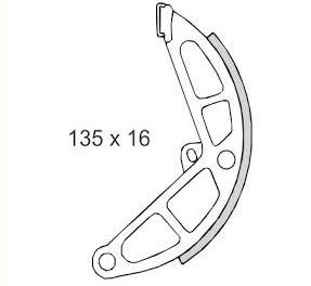 Frana - Ferodou frana spate Piaggio Ciao,Bravo,Si