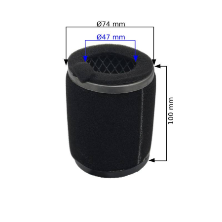 FILTRE - Filtru aer cu burete cross 250cc, 47mm