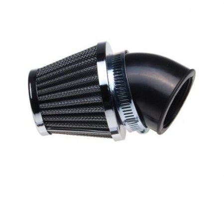 Filtre aer - Filtru aer sport conic, d.35 mm, cot 45', cromat