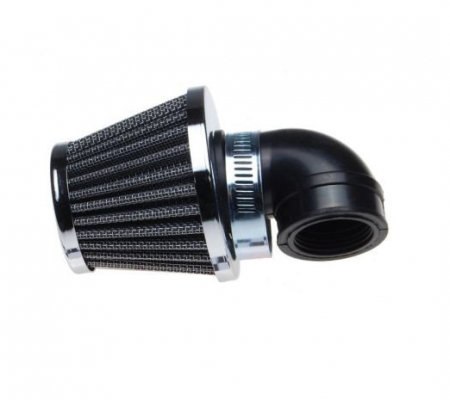 Filtre aer - Filtru aer sport conic, d.35 mm, cot 90', cromat