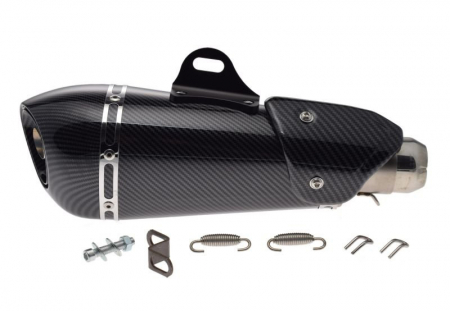 Evacuare - Final evacuare moto universala, diametru teava 36mm, culoare negru carbon