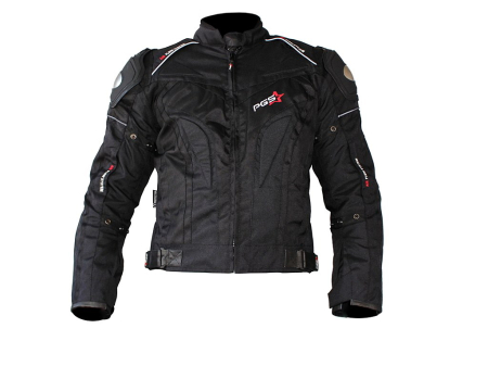 Echipament Strada - Geaca moto textila scurta PGS 12-13-2750, protectii coloana, coate si umeri, culoare negru, marime L