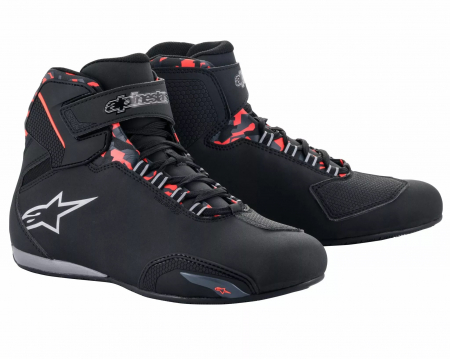 Cizme & Ghete - Ghete Alpinestars Sektor Waterproof, culoare negru/rosu, marime 38.5